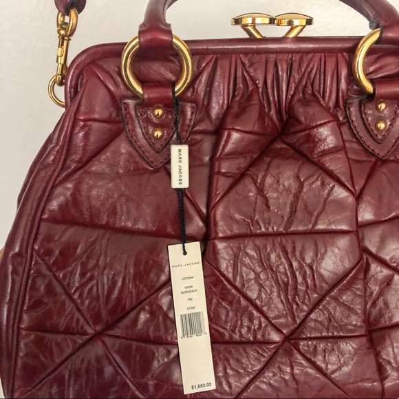Marc Jacobs Stam leather bag in bordeaux NWT - Picture 4 of 14